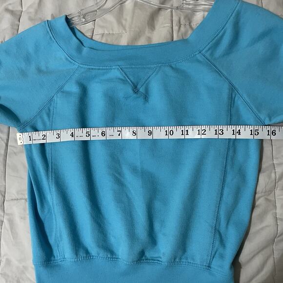 Derek Heart Y2K Size Medium Women Short Sleeve T Shirt Blue Cotton Blend Casual - Picture 3 of 6